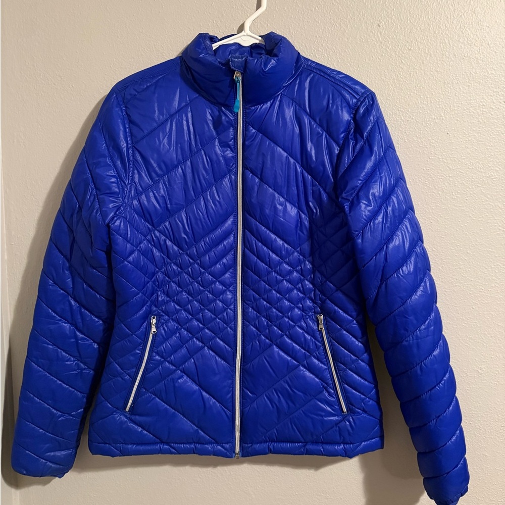 Tek Gear Women's Blue Puffer Jacket- Small